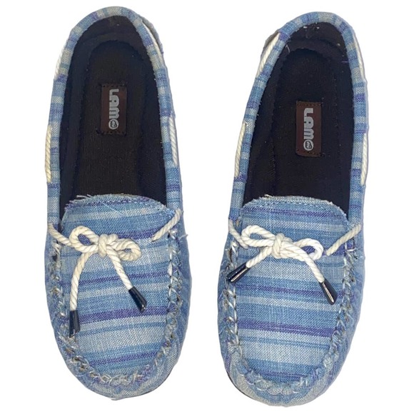 Lam Boat Dock Shoes Blue Stripe sz 8 - Picture 3 of 9